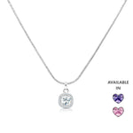 Load image into Gallery viewer, SO SEOUL Halo Cushion Cut Square Diamond Simulant Zirconia Pendant Chain Necklace