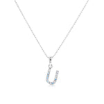 Load image into Gallery viewer, SO SEOUL Personalized Initial Alphabet Letter Aurore Boreale Swarovski® Crystal Pendant Necklace