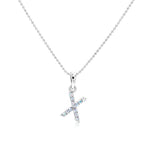 Load image into Gallery viewer, SO SEOUL Personalized Initial Alphabet Letter Aurore Boreale Swarovski® Crystal Pendant Necklace