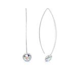 Load image into Gallery viewer, SO SEOUL Bella Aurore Boreale or Light Sapphire Shimmer Swarovski® Crystal Fancy Earwire Earrings