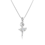 Load image into Gallery viewer, SO SEOUL Ellie Ballerina Dancer Aurore Boreale Austrian Crystal Ballet Pendant Chain Necklace - Elegant Gift for Girls