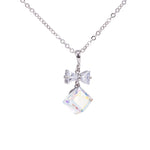 Load image into Gallery viewer, SO SEOUL Sequoia Aurore Boreale or Vitrail Light Swarovski® Crystal Pendant Necklace and Stud Earrings Set