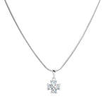 Load image into Gallery viewer, SO SEOUL 'Alette' Signature Dual-Toned Cubic Zirconia Jewelry Set with Snowflake Pendant Necklace and Clover Stud Earrings
