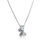 Load image into Gallery viewer, SO SEOUL Caria Butterfly Moonlight or Blue Shade Swarovski® Crystal Pendant Necklace and Stud Earrings Jewelry Set
