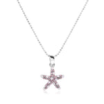 Load image into Gallery viewer, SO SEOUL Starfish-Inspired Aurore Boreale and Pink Austrian Crystal Stud Earrings and Pendant Necklace Set