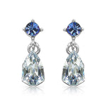 Load image into Gallery viewer, SO SEOUL Caria Butterfly Moonlight or Blue Shade Swarovski® Crystal Pendant Necklace and Stud Earrings Jewelry Set