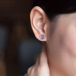 Load image into Gallery viewer, SO SEOUL Sequoia Aurore Boreale or Vitrail Light Swarovski® Crystal Pendant Necklace and Stud Earrings Set