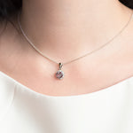 Load image into Gallery viewer, SO SEOUL Camellia-Inspired Rose, White or Ruby-Red Floral Diamond Simulant Zirconia Pendant Necklace