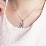 Load image into Gallery viewer, SO SEOUL Sequoia Aurore Boreale or Vitrail Light Swarovski® Crystal Pendant Necklace and Stud Earrings Set