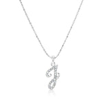 Load image into Gallery viewer, SO SEOUL Personalized Initial Alphabet Letter White Austrian Crystal Pendant Chain Necklace