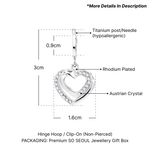 Load image into Gallery viewer, SO SEOUL Amora Enchantment - White Austrian Crystal Open Heart Necklace and Earrings Set