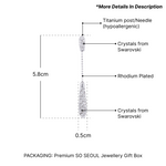 Load image into Gallery viewer, SO SEOUL Elegant White or Black Swarovski® Crystal Drop Earrings and Pendant Necklace Set