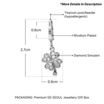 Load image into Gallery viewer, SO SEOUL Alette Clover Cluster Cubic Zirconia Drop Hoop Earrings and Pendant Necklace Set