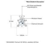 Load image into Gallery viewer, SO SEOUL Teddy Bear Heart Diamond Simulated Pendant Necklace and Stud Earrings Set