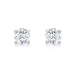 Load image into Gallery viewer, SO SEOUL Athena Brilliant Cut 0.1-2.5 CARAT Solitaire Round Diamond Simulant Cubic Zirconia Stud Earrings