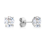 Load image into Gallery viewer, SO SEOUL Athena Brilliant Cut 0.1-2.5 CARAT Solitaire Round Diamond Simulant Cubic Zirconia Stud Earrings