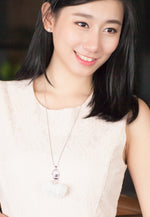 Load image into Gallery viewer, SO SEOUL Ballerina Dancer Ballet Austrian Crystal Organza Dress Pendant Long Necklace-Gift for Girls