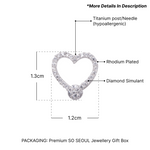 Load image into Gallery viewer, SO SEOUL Amora Pave Heart Set - Diamond Simulant Cubic Zirconia Pendant Necklace and Stud Earrings