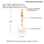Load image into Gallery viewer, SO SEOUL Pearluxe Round Heart Teardrop Pearl in White Rose Gold Dangle Hoop Earrings