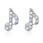 Load image into Gallery viewer, SO SEOUL Music Note Aurore Boreale Austrian Crystal  Stud Earrings
