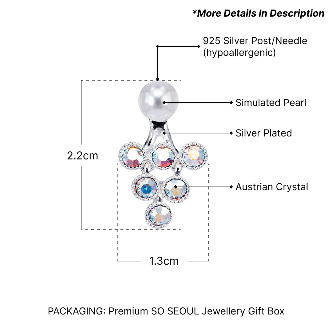SO SEOUL Pearl Accent Chandelier Aurore Boreale Earring Jackets