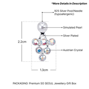 SO SEOUL Pearl Accent Chandelier Aurore Boreale Earring Jackets