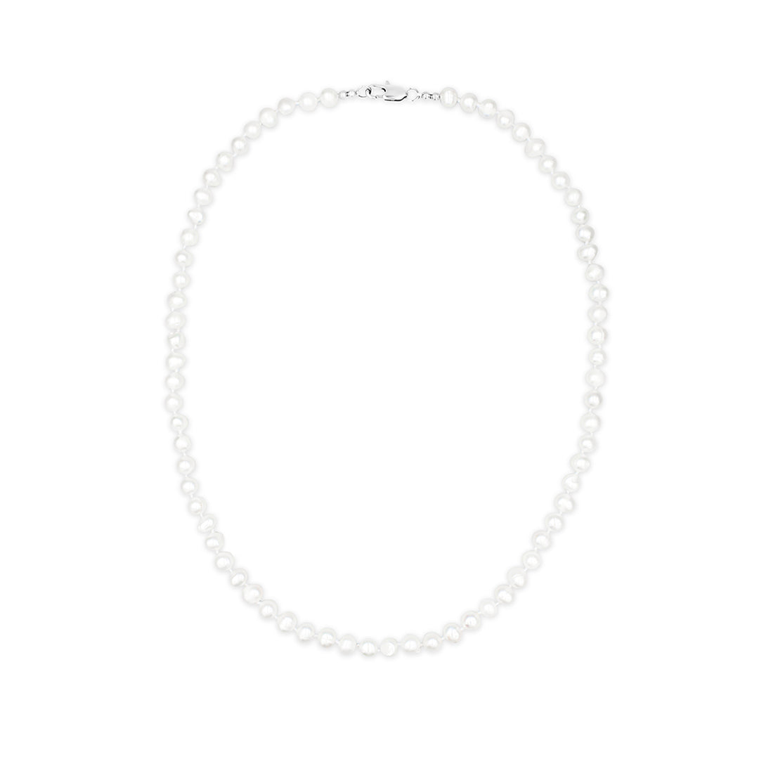 SO SEOUL Hana Irregular Freshwater Mini Luxe Dainty Pearl Strand Choker Necklace