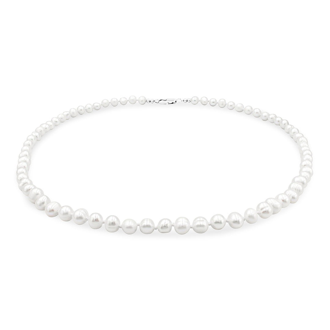 SO SEOUL Hana Irregular Freshwater Mini Luxe Dainty Pearl Strand Choker Necklace