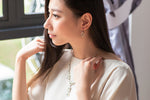 Load image into Gallery viewer, SO SEOUL Rose Gold Halo Open Circle Dangle Earrings with Solitaire Diamond Simulant Cubic Zirconia
