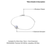 Load image into Gallery viewer, SO SEOUL Halo Cushion Cut Square Shaped Diamond Simulant Cubic Zirconia Adjustable Bracelet