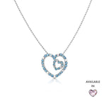 Load image into Gallery viewer, SO SEOUL Amora Love Heart Mixed Colored Austrian Crystal Pendant Chain Necklace
