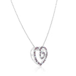 Load image into Gallery viewer, SO SEOUL Amora Love Heart Mixed Colored Austrian Crystal Pendant Chain Necklace
