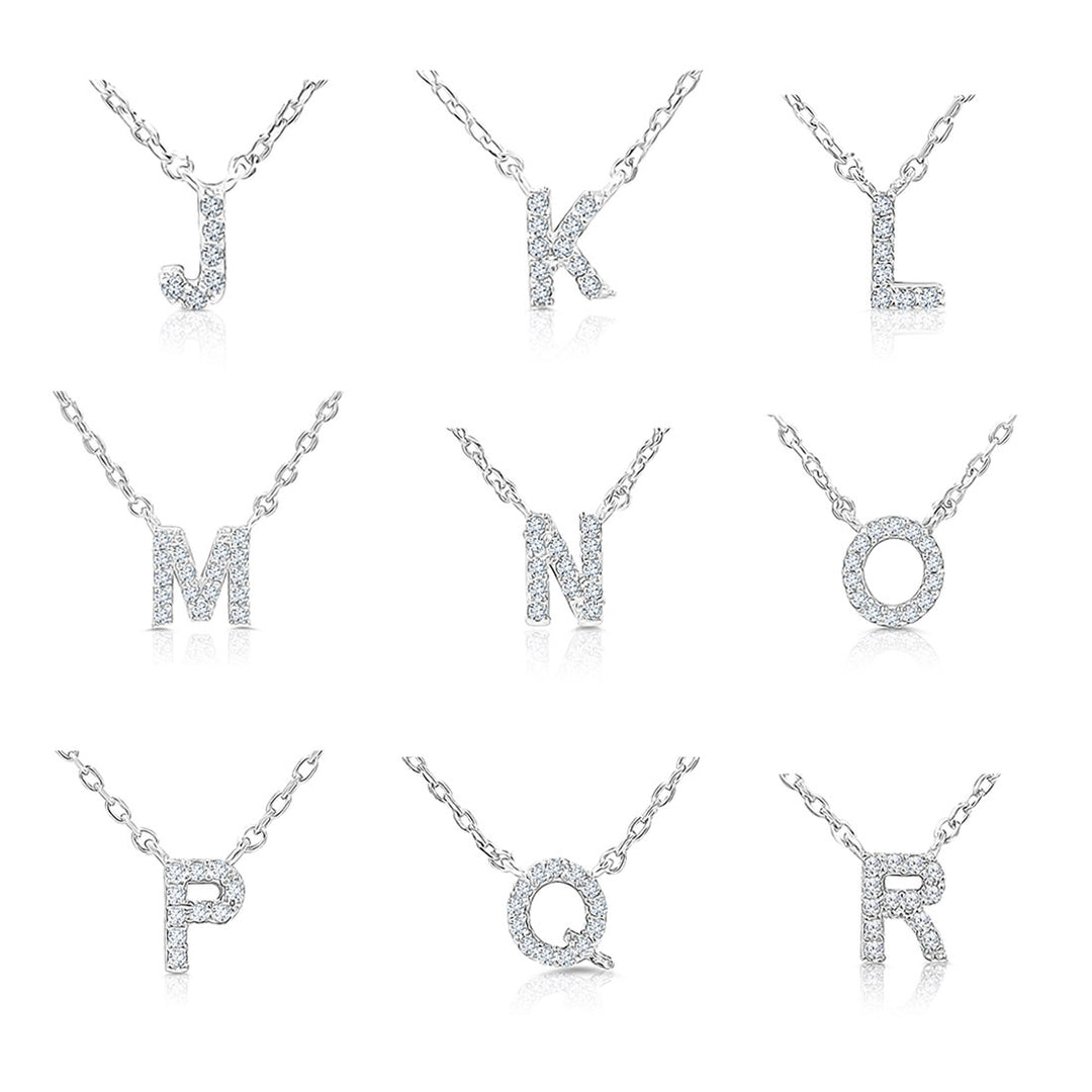 SO SEOUL Eternal Radiant Initial Charm Diamond Simulant Necklace