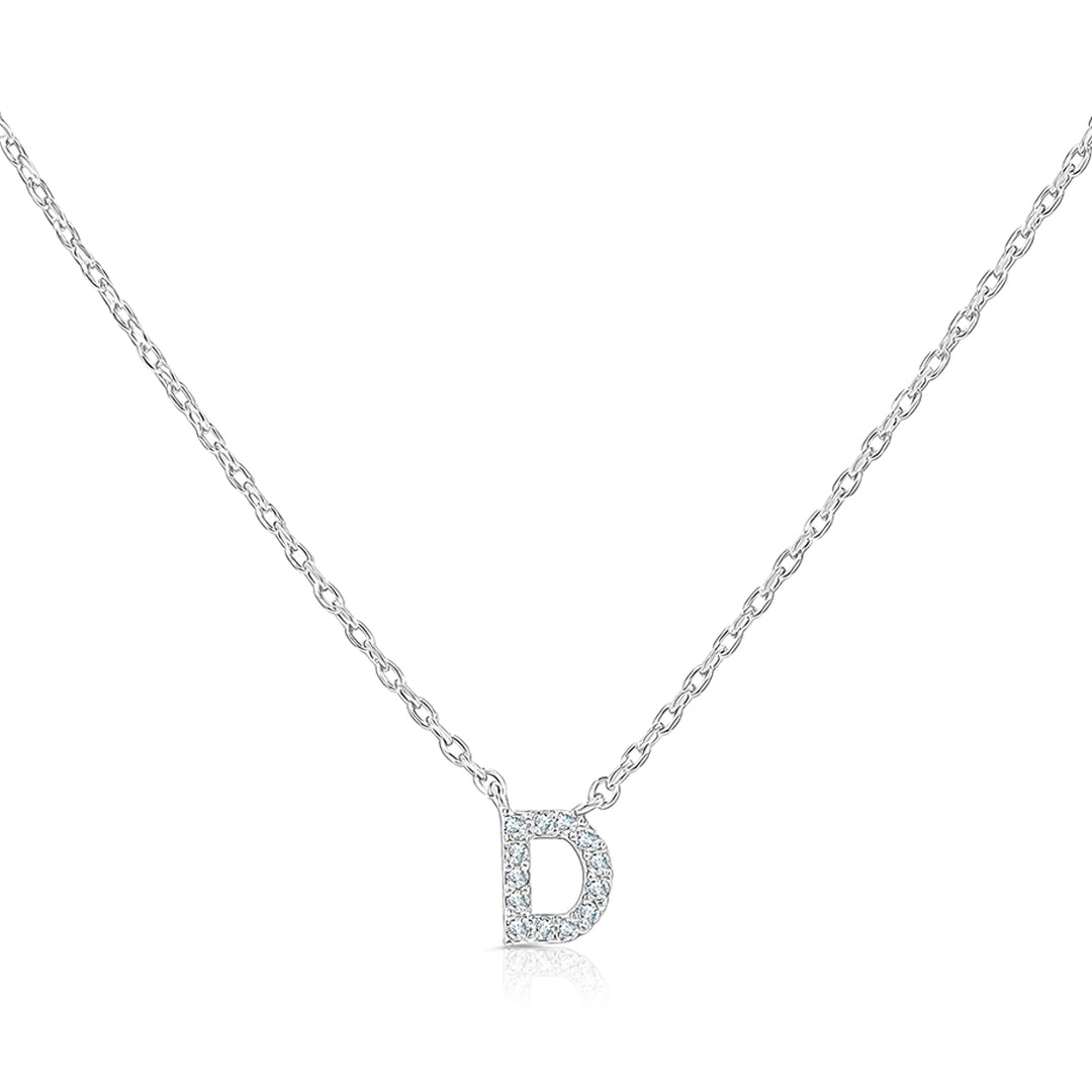 SO SEOUL Eternal Radiant Initial Charm Diamond Simulant Necklace