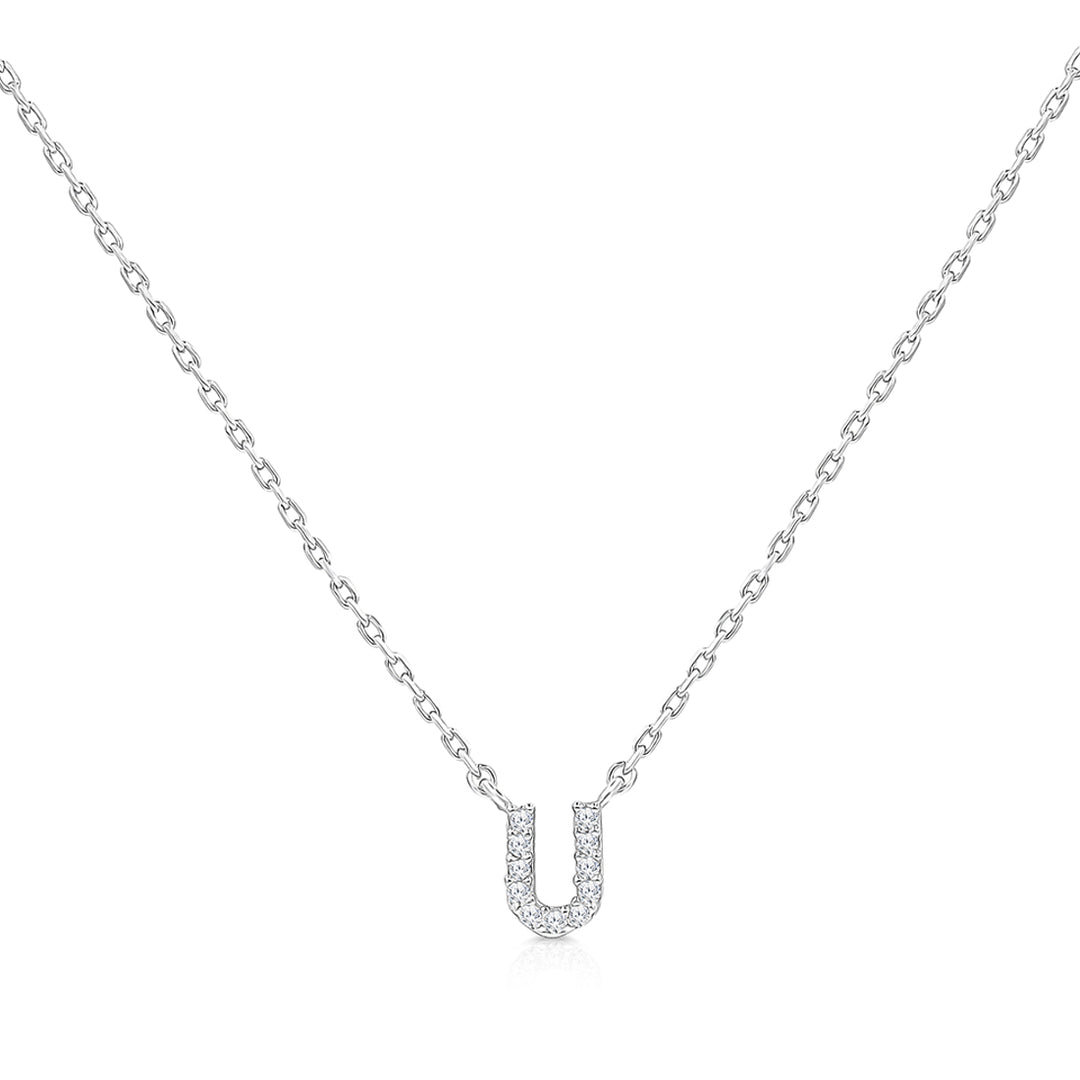 SO SEOUL Eternal Radiant Initial Charm Diamond Simulant Necklace