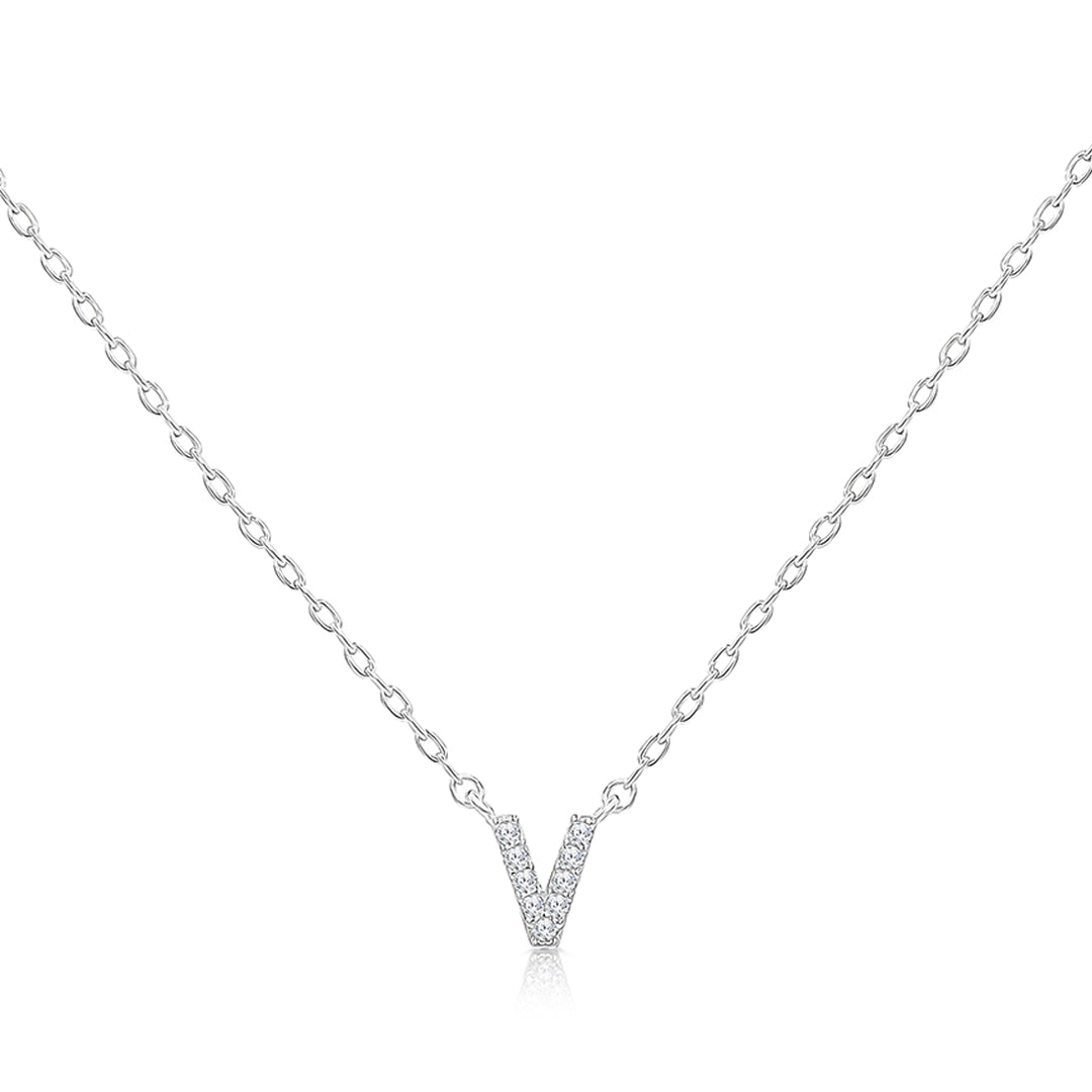 SO SEOUL Eternal Radiant Initial Charm Diamond Simulant Necklace