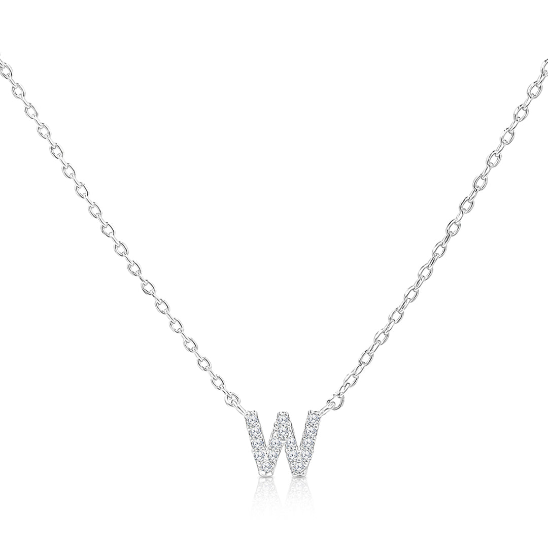 SO SEOUL Eternal Radiant Initial Charm Diamond Simulant Necklace