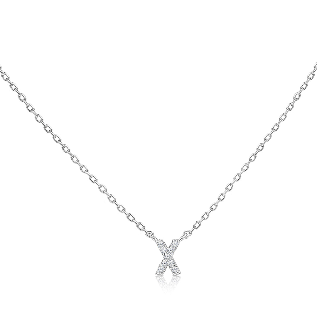 SO SEOUL Eternal Radiant Initial Charm Diamond Simulant Necklace