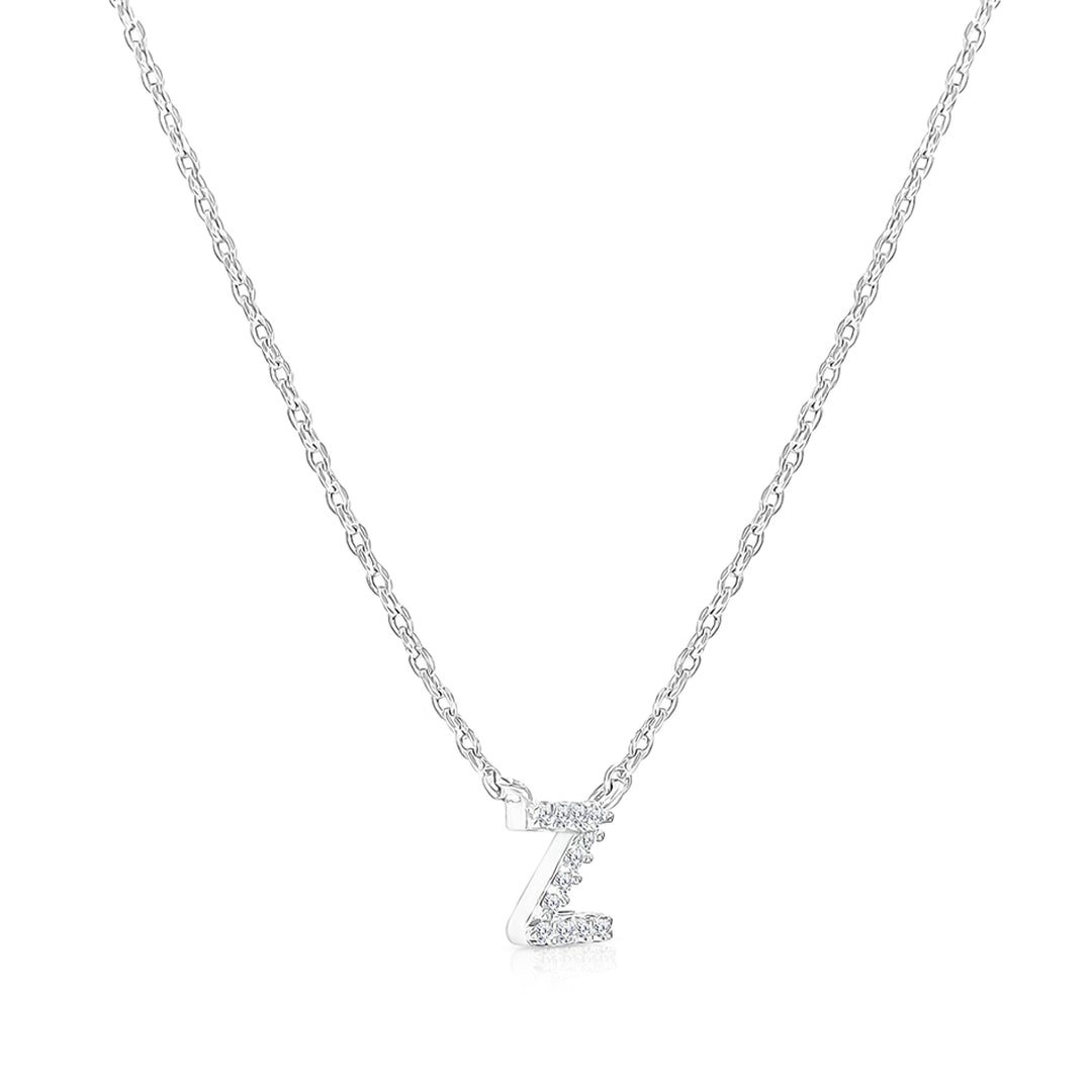 SO SEOUL Eternal Radiant Initial Charm Diamond Simulant Necklace