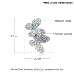 Load image into Gallery viewer, SO SEOUL Caria Double 2D Butterfly Aurore Boreale Crystal Rollover Clasp Brooch-Gift for Mums