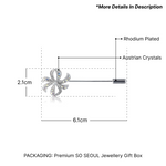 Load image into Gallery viewer, SO SEOUL Graceful Ribbon Bow Aurore Boreale Austrian Crystal Metal Lapel Pin Brooch