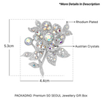 Load image into Gallery viewer, SO SEOUL Leilani Oversized Flower Aurore Boreale Austrian Crystal Rollover Clasp Brooch