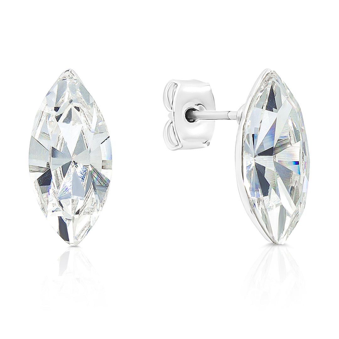 SO SEOUL Caria Butterfly Blue Shade & Montana Swarovski® Crystal Stud Earrings