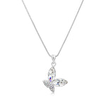 Load image into Gallery viewer, SO SEOUL Caria Butterfly Moonlight and Montana Swarovski® Crystal Pendant Chain Necklace
