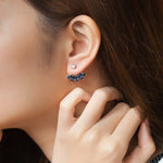 Load image into Gallery viewer, SO SEOUL Elegant Montana Fan-Shaped Swarovski® Crystal Earring Jackets
