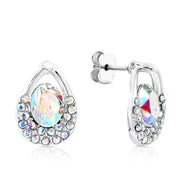 SO SEOUL Enchanted Teardrop Aurore Boreale or Montana Swarovski® Crystal Pierced Stud Earrings