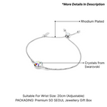 Load image into Gallery viewer, SO SEOUL Bella Round Bezel Sphere Swarovski® Crystal Adjustable Lariat Bracelet
