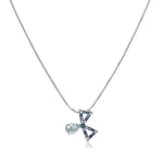 Load image into Gallery viewer, SO SEOUL Windmill Charm Blue Swarovski® Crystal Pendant Necklace and Stud Earrings Set
