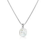 Load image into Gallery viewer, SO SEOUL Carina Cushion Cut Swarovski® Crystal Pendant Necklace in Moonlight or Light Sapphire
