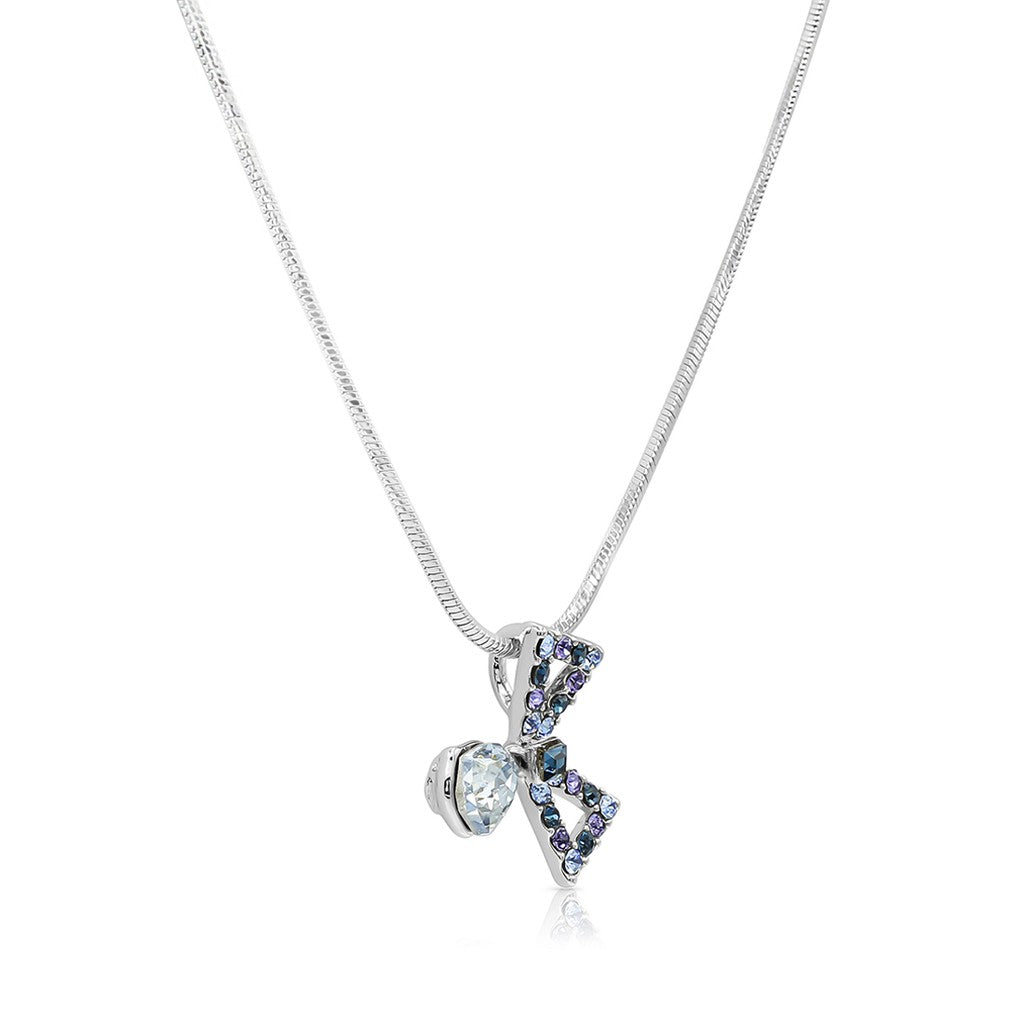 SO SEOUL Windmill Charm Blue Swarovski® Crystal Pendant Necklace and Stud Earrings Set